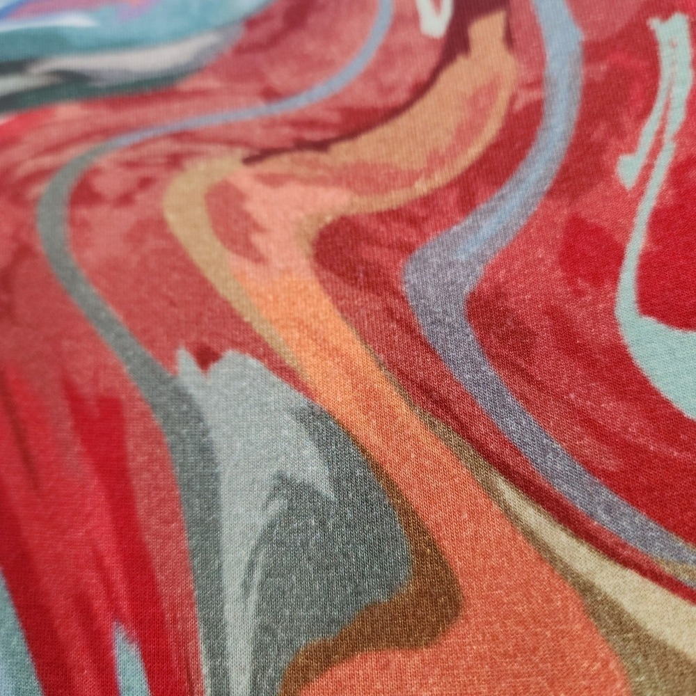 Soft Surroundings Brigitte Dress Petite Med Abstract Swirl Stretch Maxi artsy - Picture 6 of 13